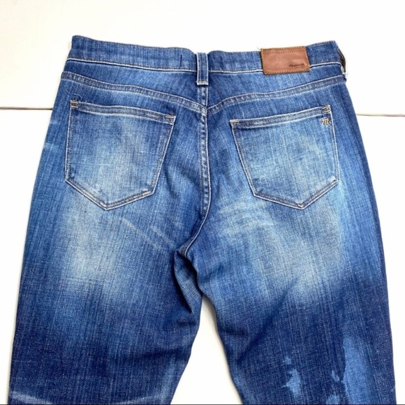 Madewell Boyfriend Rare Patches Distressed Jeans RN# 77388 - Picture 5 of 8